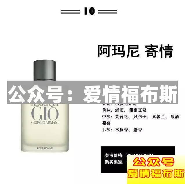 哪款男士香水比较好,最受欢迎?第11张