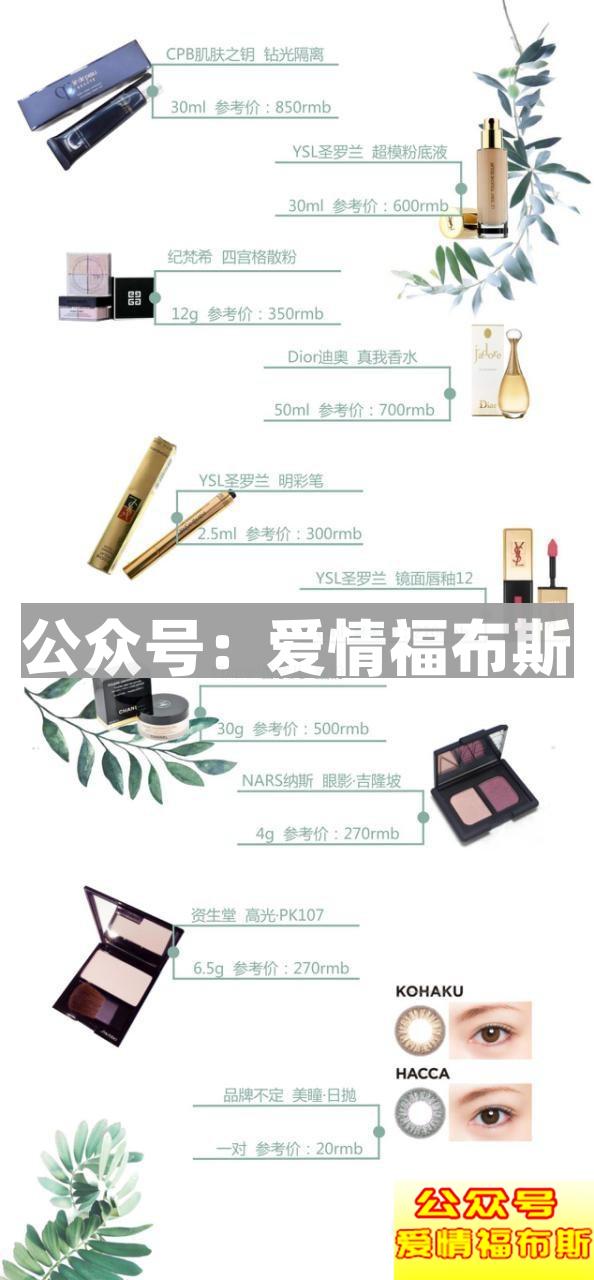 怎么吸引高分妹子 首先你得了解她的化妆品