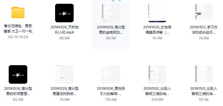 男哥情感《大卫一对一私教》百度云下载【101301】