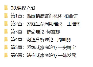 [7.2GB]婚姻情感&家庭咨询技能大全（完结）网盘下载【01043】