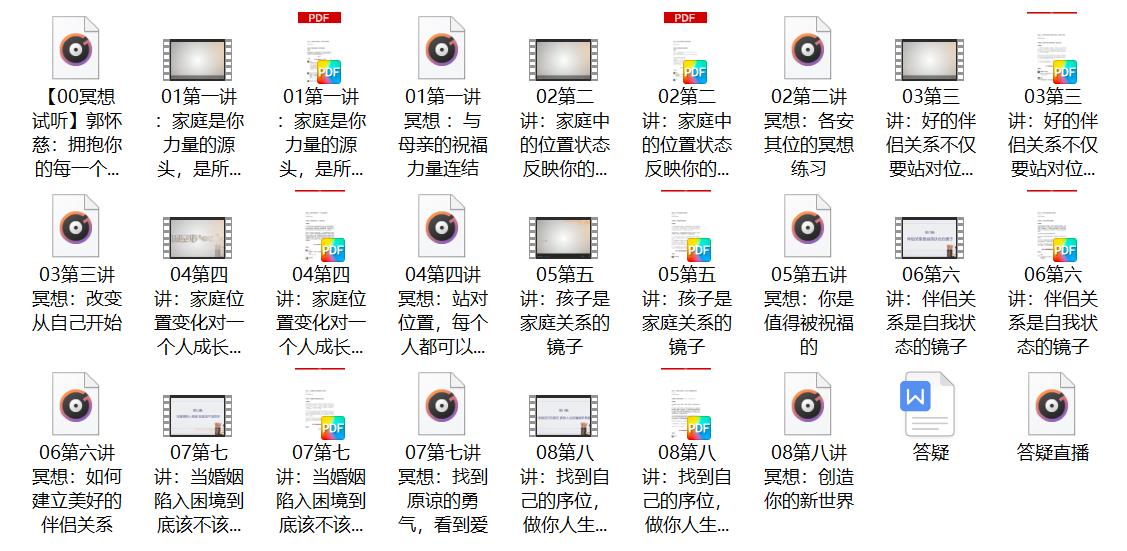 郭怀慈《找到自己的序位，让爱回归家庭》网盘下载
