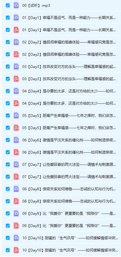 Chic原醉《幸福感提升的秘诀（完结）》网盘下载