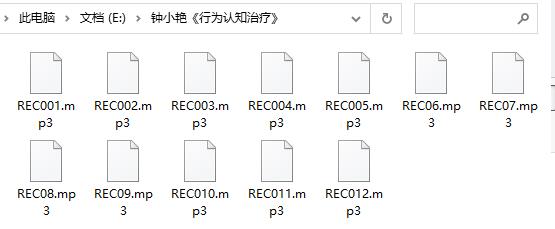 钟小艳《行为认知治疗》
