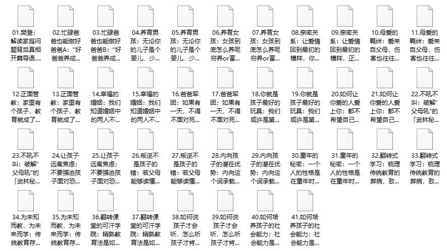 樊登《解读家庭问题背后真相》完结