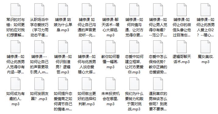 恋爱成长学会《24节辅修课》