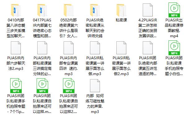 PUASIR恋爱课程《网络课》