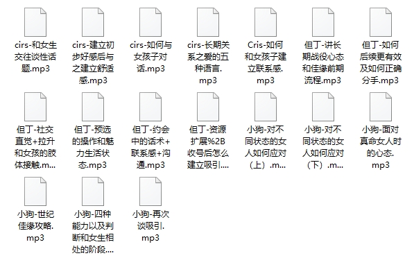 CYD约会学内部课程（17节）泡学高端内部